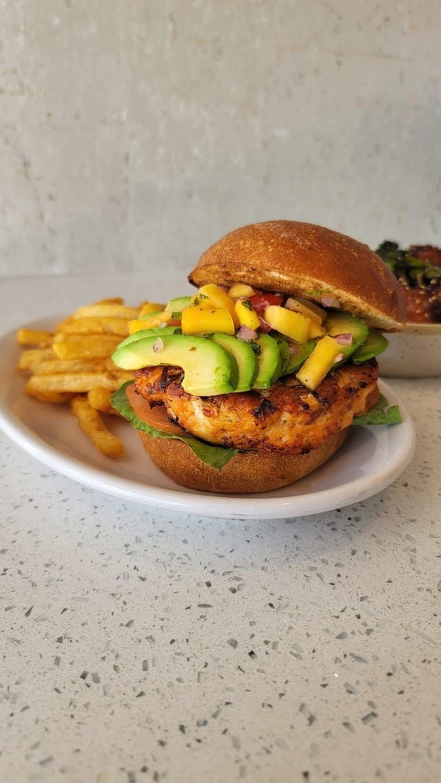 Salmon Burger.